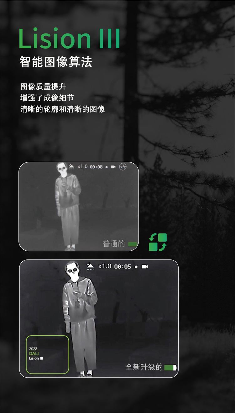自由虎单筒手持热成像仪热感探测拍照录像仪全黑夜视望远镜带WIFI详情4