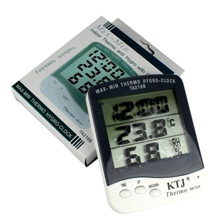 TA218B家用温度计带时钟室内电子温湿度计温湿度表详情4