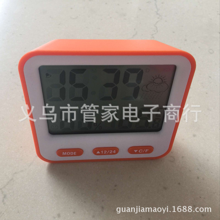 大屏幕电子温湿度计 家用室内温度 计温湿度表 农历闹钟显示详情5