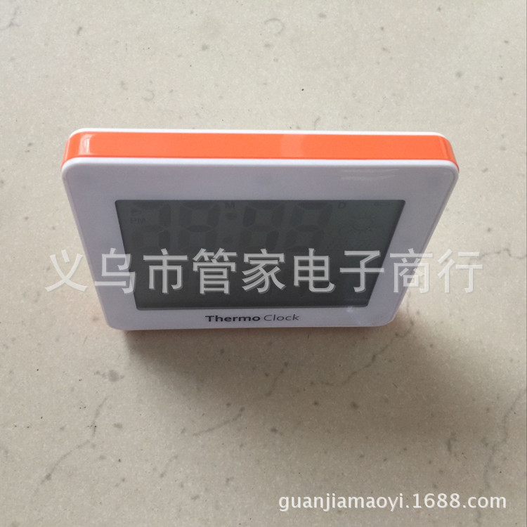 电子温湿度计 家用室内温度计 温湿度表 农历闹钟支架磁铁 BK855详情2