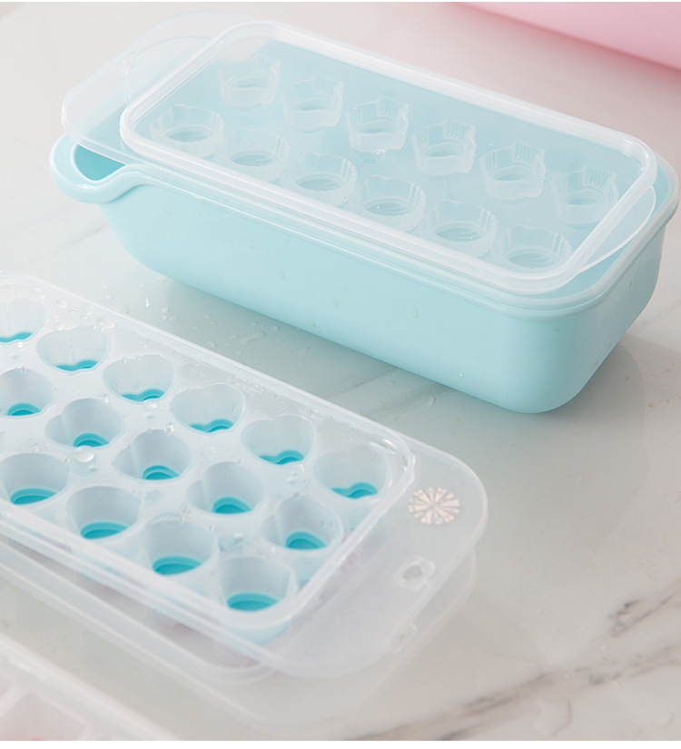 18格软胶方形冰格食品级冻冰块模具家用制冰器0386详情8