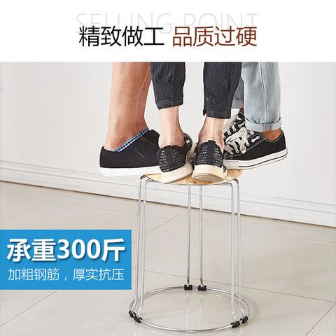 塑料凳子加厚成人餐桌凳家用现代经济型钢筋铁凳子海绵圆凳高凳子详情3