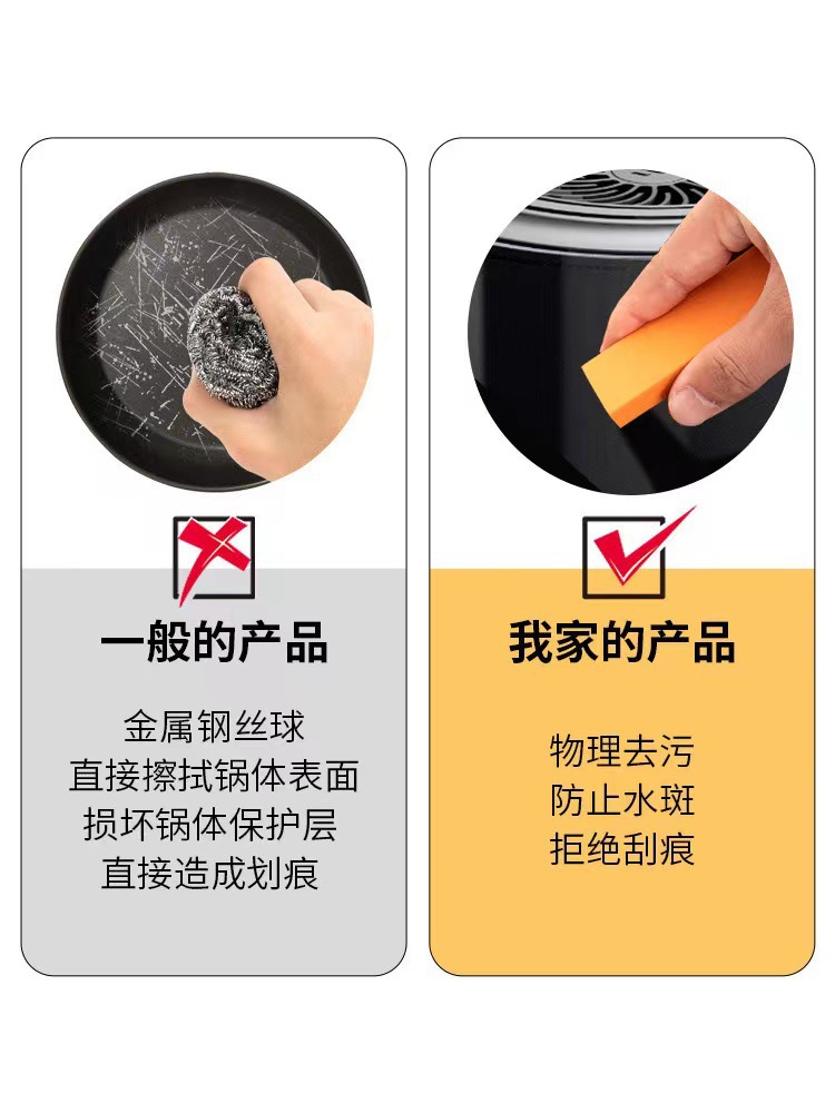 亚马逊跨境爆款家用不锈钢清洁橡皮擦厨房除水垢水锈墙面去污台面详情3