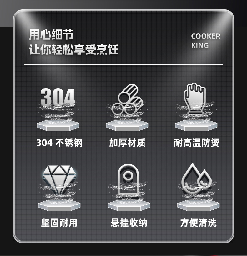 304不锈钢小锅铲 厨房迷你铲公用铲勺户外小锅小号锅铲烹饪料理铲详情2