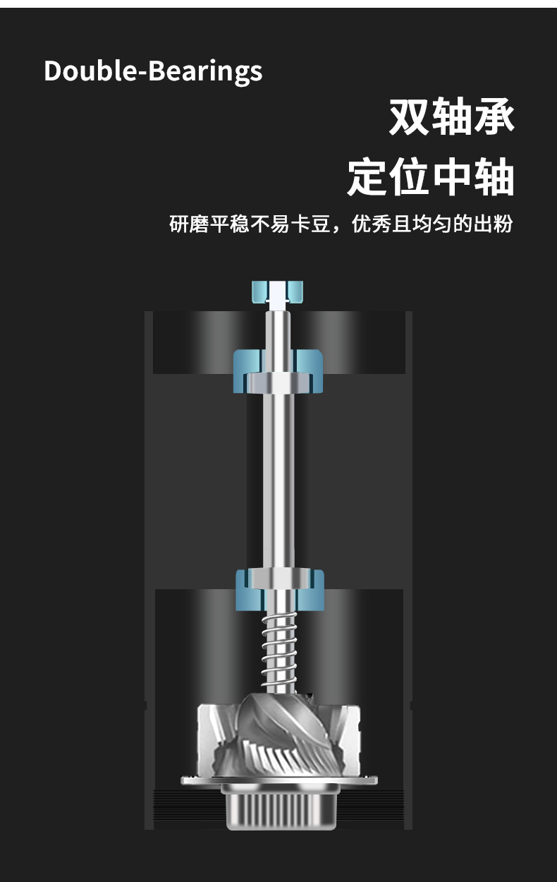 跨境手摇磨豆机CNC钢磨芯咖啡豆手磨机外调家用意式研磨器咖啡机详情17