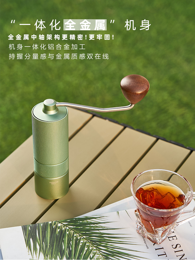 跨境手摇磨豆机CNC钢磨芯咖啡豆手磨机外调家用意式研磨器咖啡机详情15