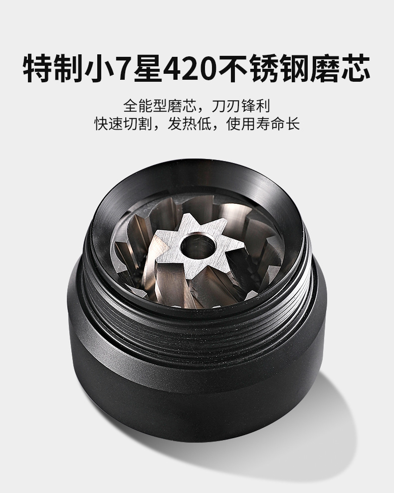 跨境手摇磨豆机CNC钢磨芯咖啡豆手磨机外调家用意式研磨器咖啡机详情6