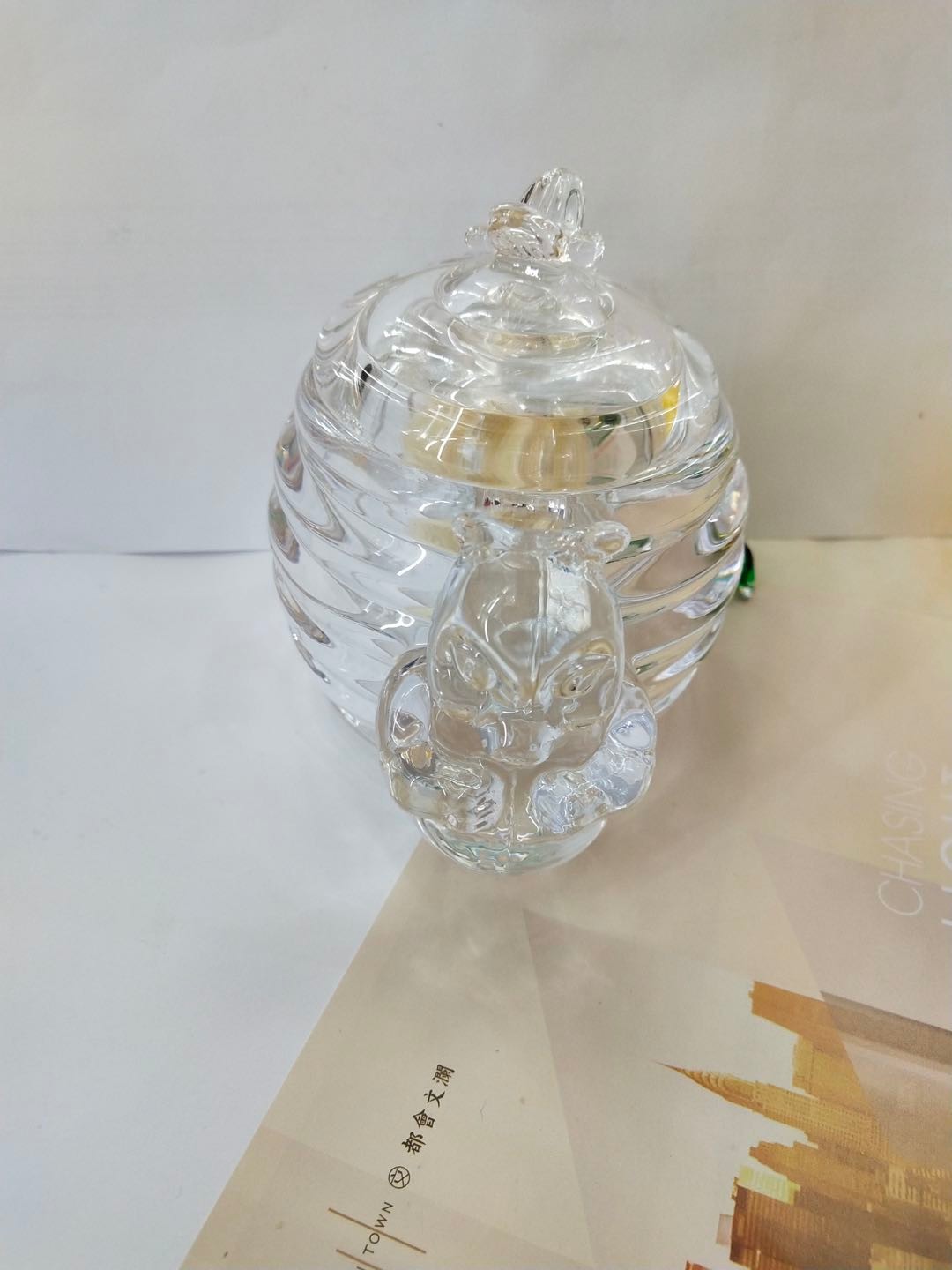 复古玻璃糖缸水晶糖果罐带盖收纳罐精致ins风化妆品收纳装饰摆件                             详情1