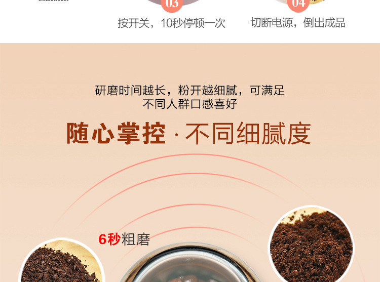 磨粉机电动打粉机家用干磨机五谷杂粮便携式咖啡机 研磨粉碎机详情7