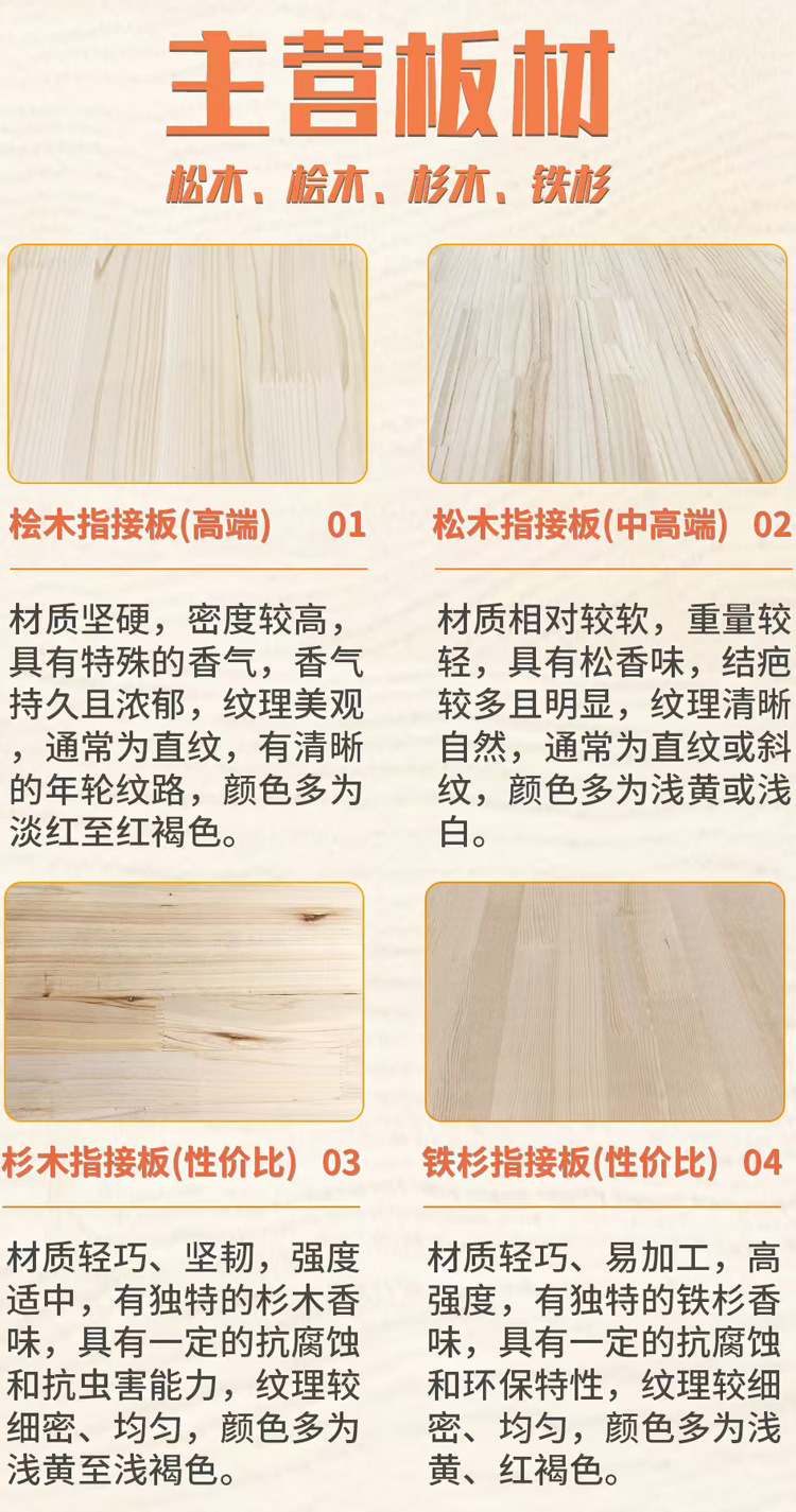批发香杉木齿指板长条实木板材木方集成板杉木板整板装修板材木条详情9