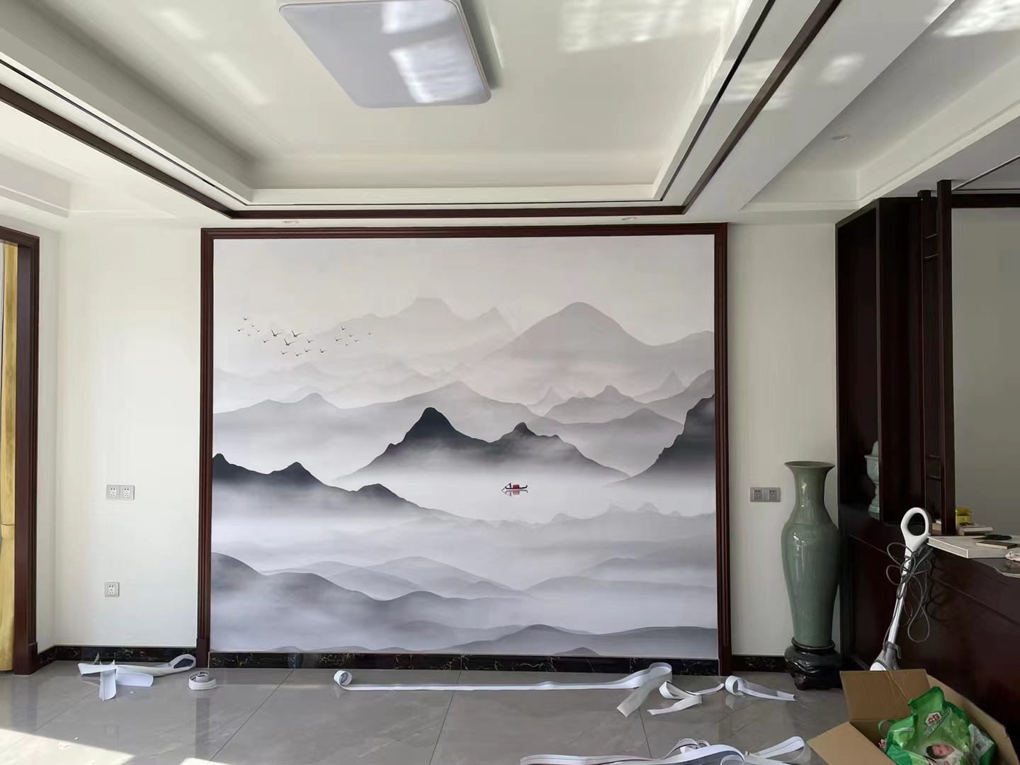 宾果私人定制墙布高端床头背景沙发电视背景墙详情1