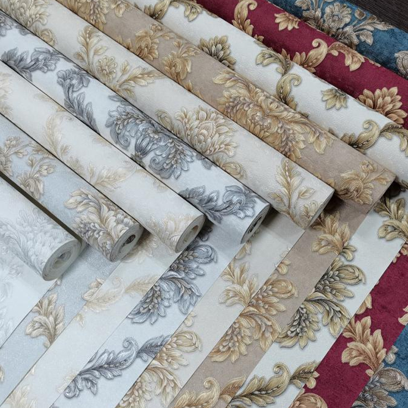 现代设计XPE自粘壁纸3D花朵图案背景墙泡沫壁纸详情6