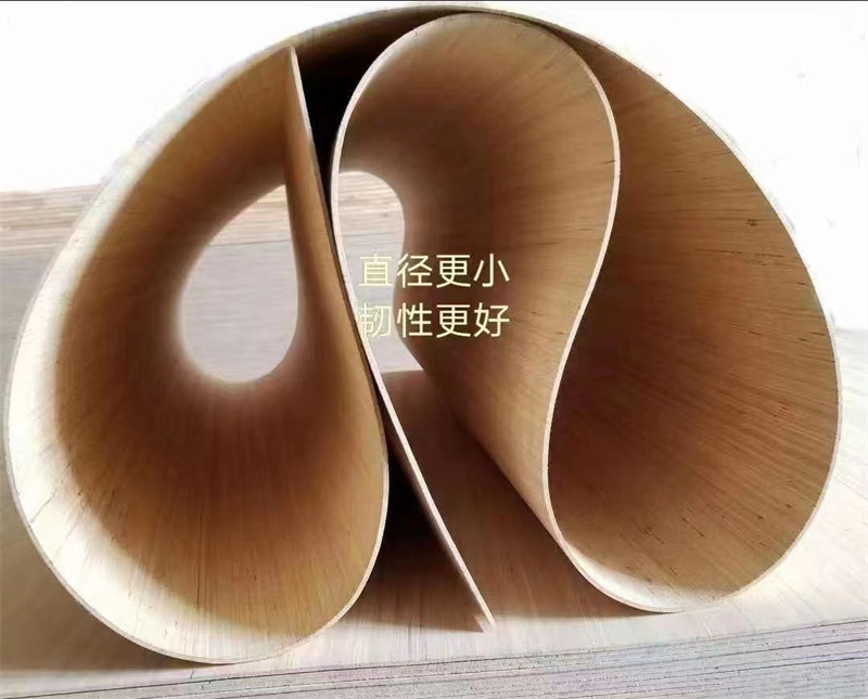桐木巴果木弯曲板异形造型多层板折板弯板胶合板弧形圆形装饰板详情11