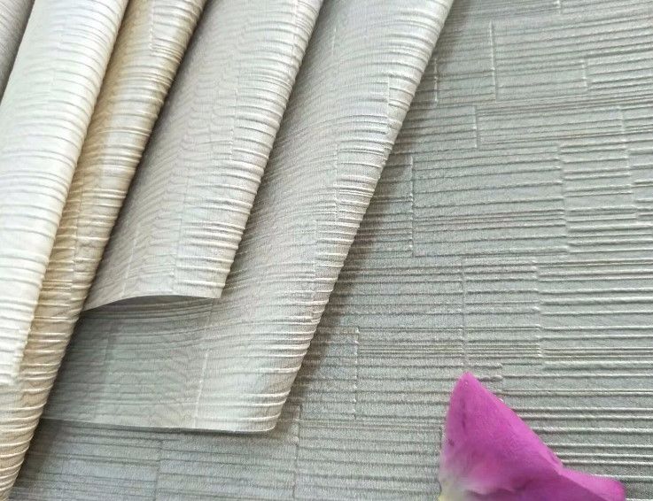 大格子工程墙布十字布基素色卧室壁布PVC工程墙布详情1