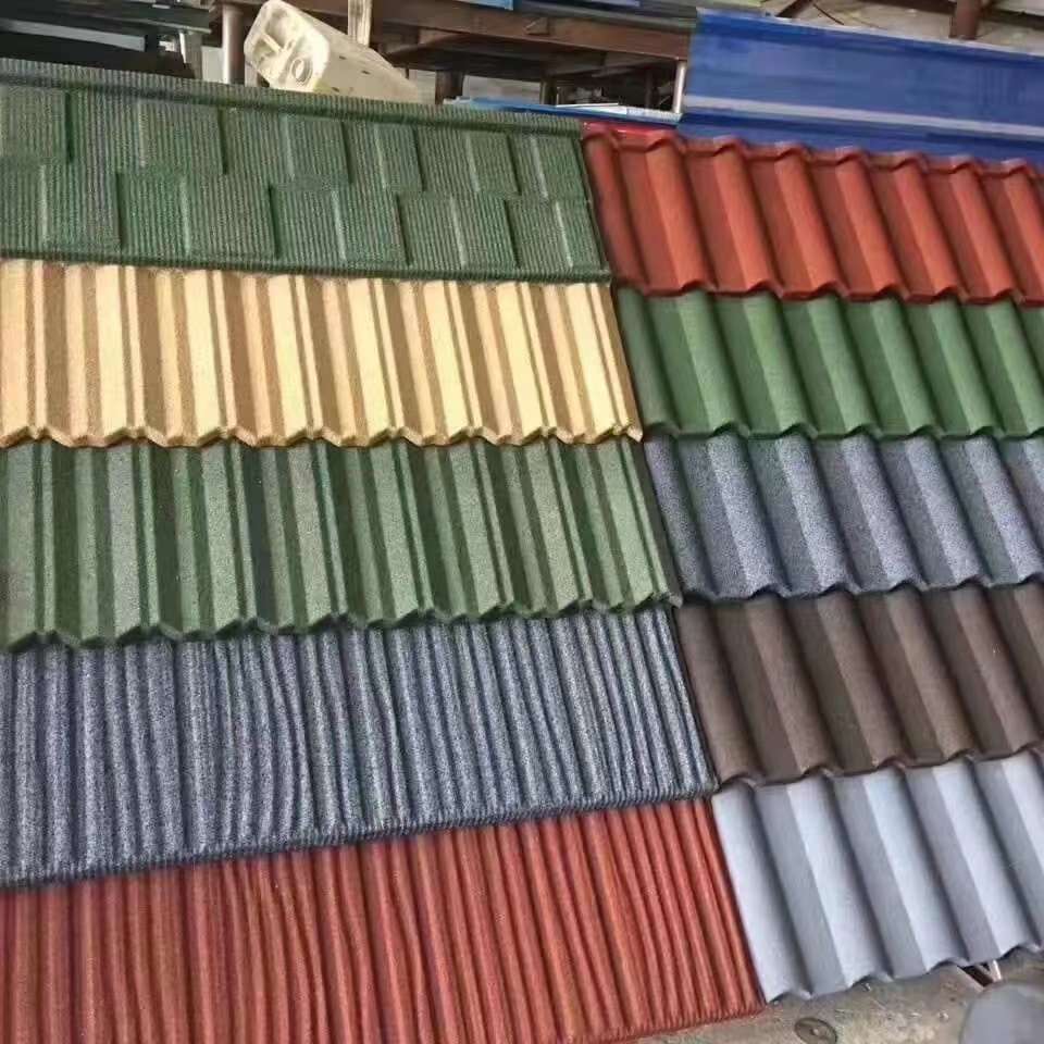 厂家直销金属彩石瓦 屋顶瓦 瓦片 铁皮瓦 石头瓦 别墅瓦 彩砂瓦 金属瓦 屋脊瓦 专业出口非洲质量保证,彩石瓦详情2