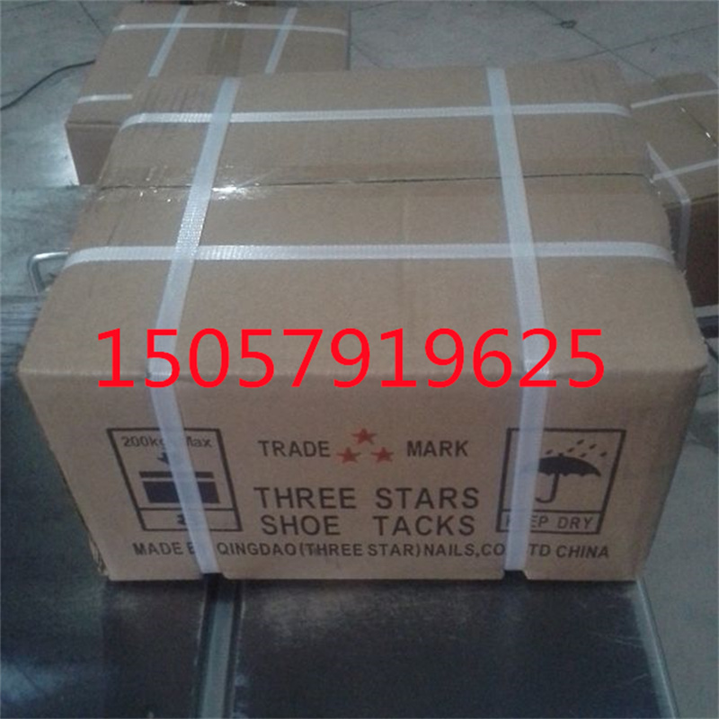 蝴蝶牌烤蓝鞋钉 白鞋钉 SHOE TACKS 铁钉 56盒一箱 112盒装木箱详情7