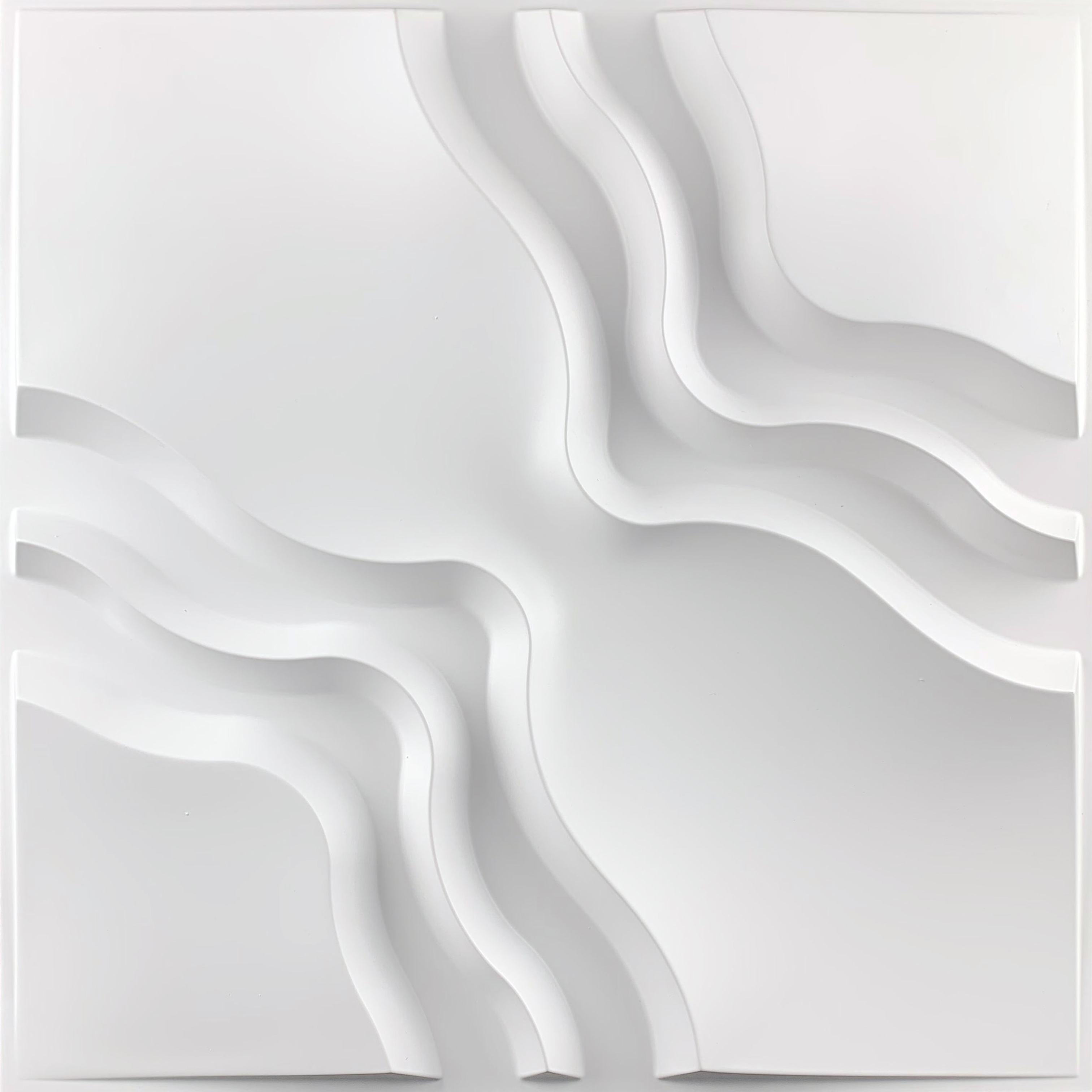 三维装饰立体墙板Wallpanel白色波浪3D墙板时尚装饰墙板防水防阻燃详情3