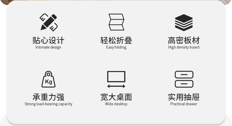 可折叠床上小桌子电脑桌学生宿舍上铺学习桌家用卧室飘窗懒人书桌详情2