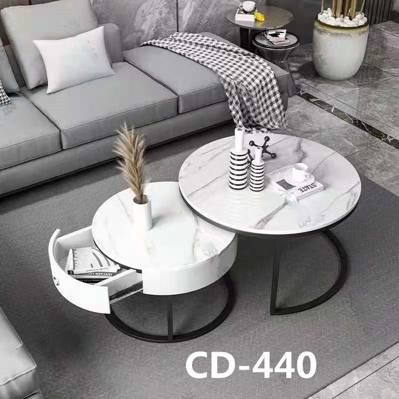  吕字家具-圆形岩板茶几轻奢极简现代简约方形大理石镀金属小户型 小桌子详情11