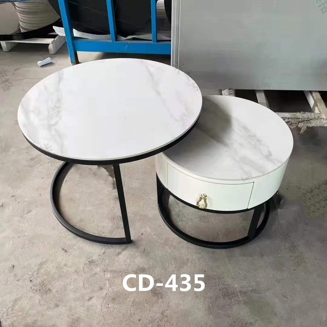   吕字家具-圆形岩板茶几轻奢极简现代简约方形大理石镀金属小户型 小桌子详情6