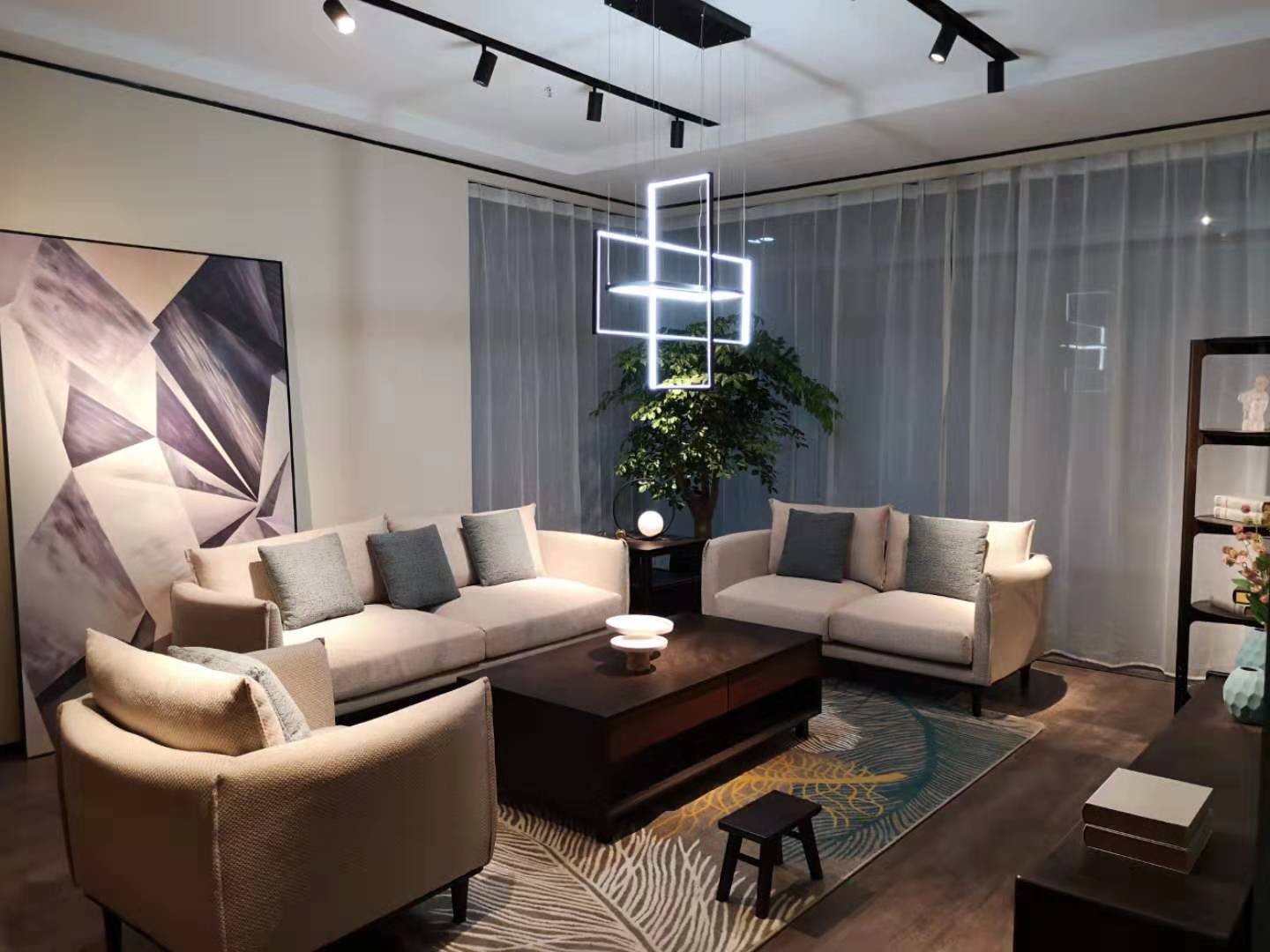 马来西亚原装进口科美滋实木组合餐桌1.6米餐椅6条北欧简约风格详情1