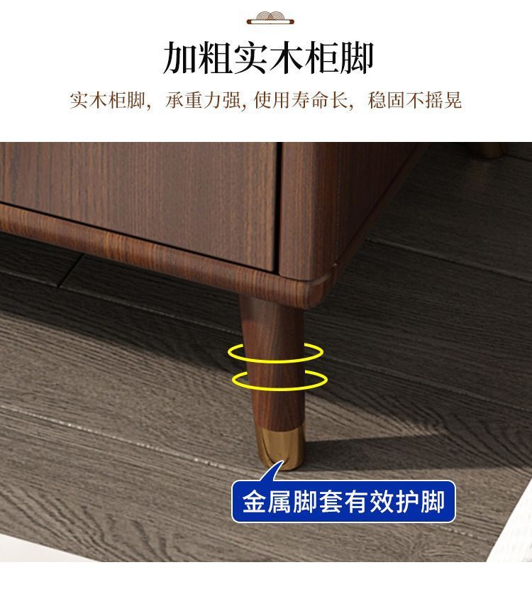 新中式全实木智能床头柜现代轻奢简约无线充电多功能卧室床边柜详情16