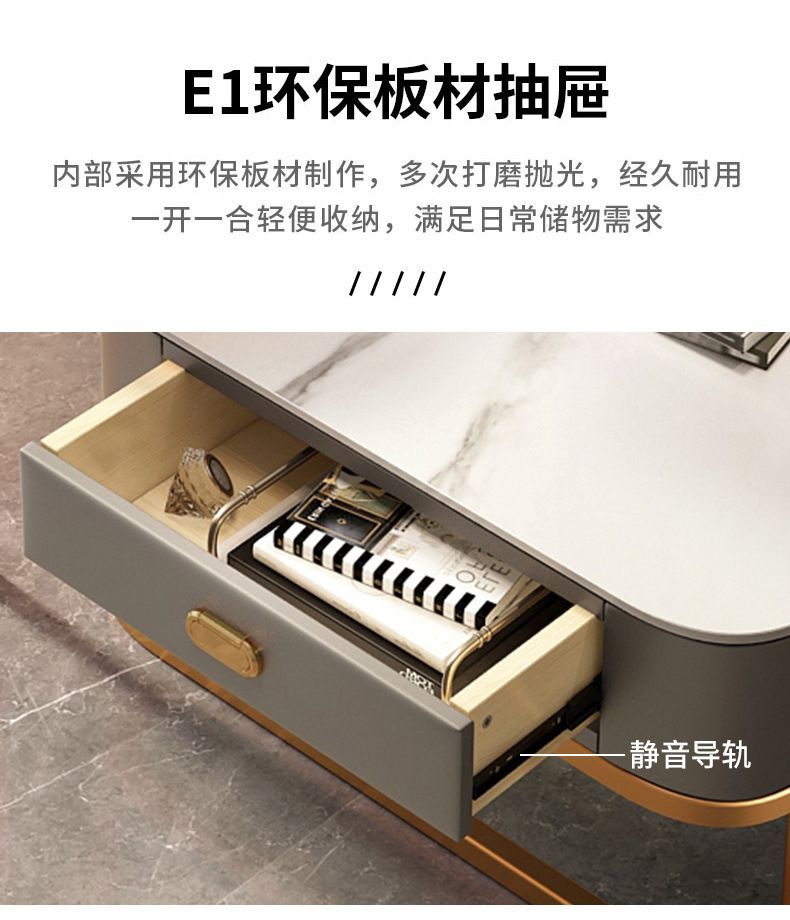 茶几客厅家用轻奢现代岩板茶几小户型网红组合钢化玻璃茶台详情11