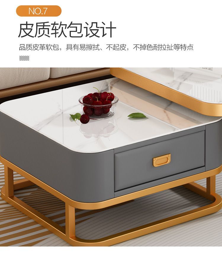 北欧轻奢电视柜茶几组合简约伸缩电视机柜小户型家用客厅电视柜详情14