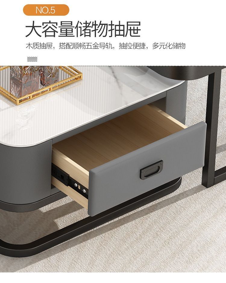 北欧轻奢电视柜茶几组合简约伸缩电视机柜小户型家用客厅电视柜详情12