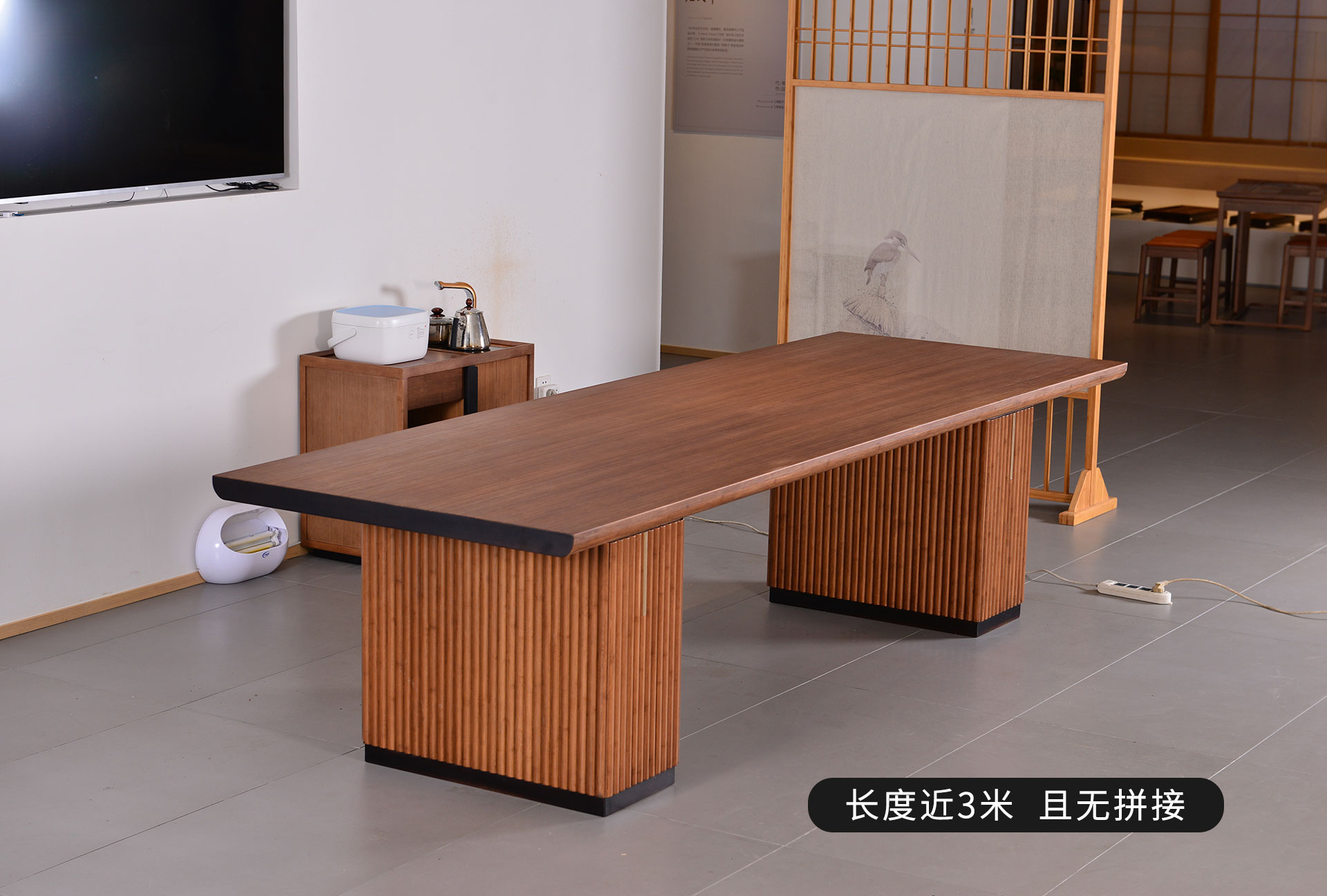 至为家居严选无极大桌家具套装竹制家具凳子边柜详情4