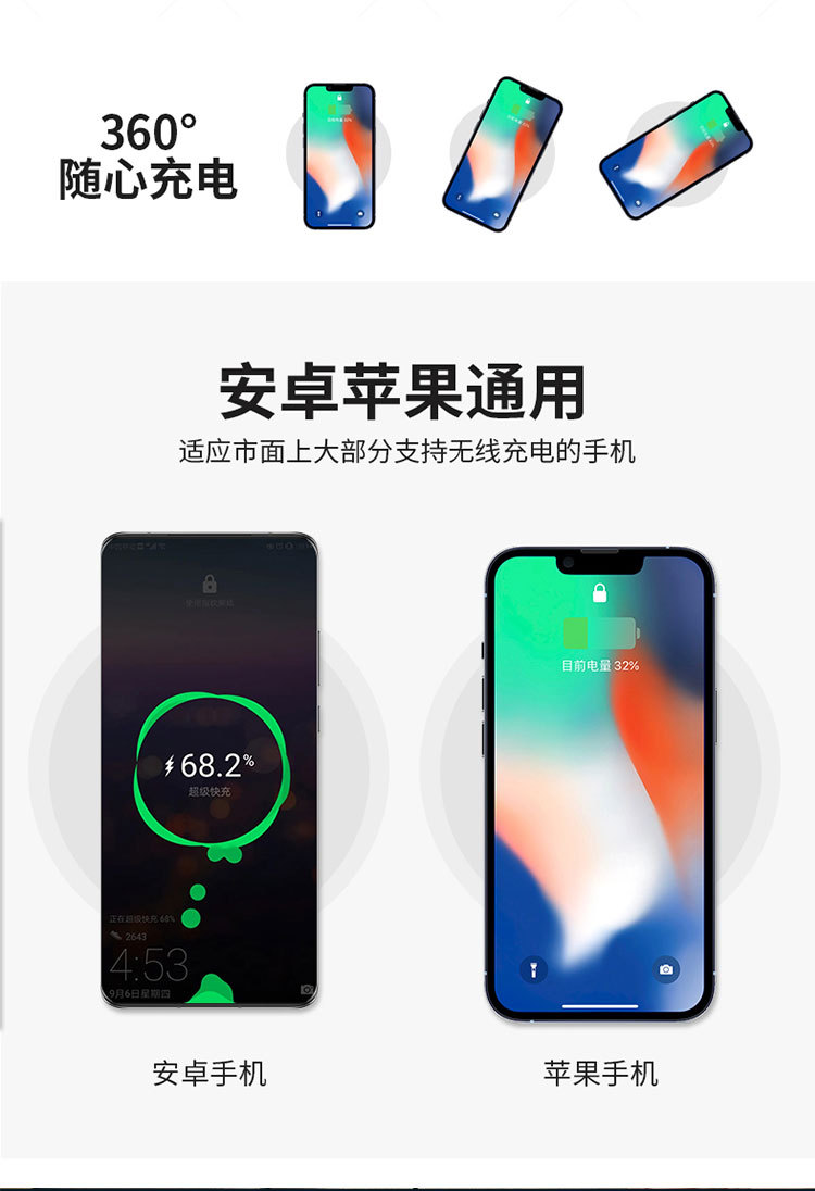 智能床头柜侘寂风轻奢绒布旋转无线充玻璃音响储物多功能整装柜子详情13
