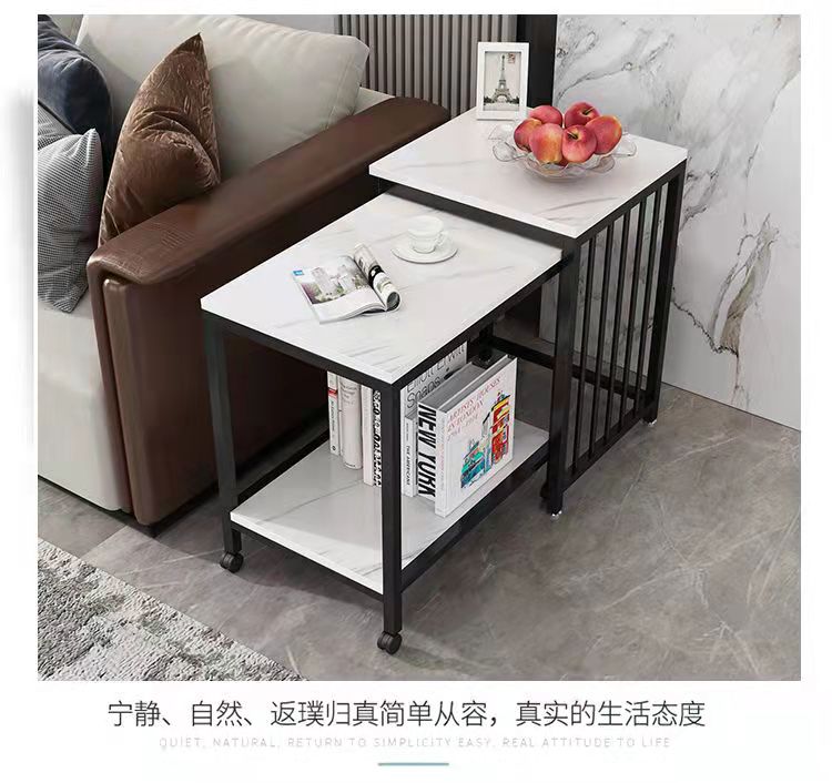 轻奢沙发边几边柜阳台客厅创意长茶几可移动角几简约现代床头方小方几详情6