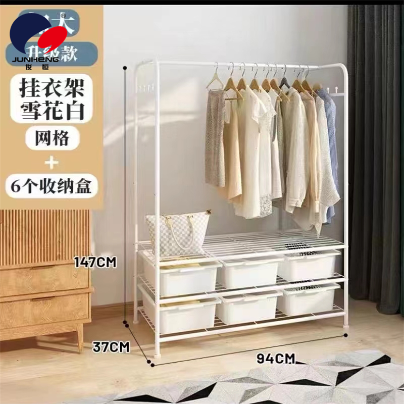 抽屉落地卧室衣帽架置物架室内多功能衣架挂衣架家用收纳晾衣架子详情13