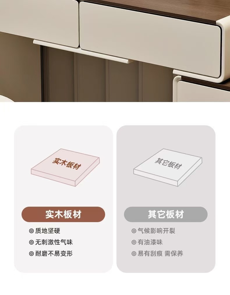 网红梳妆台ins北欧风小户型主卧上档次公主卧室现代简约化妆桌柜氛围灯全实木详情16