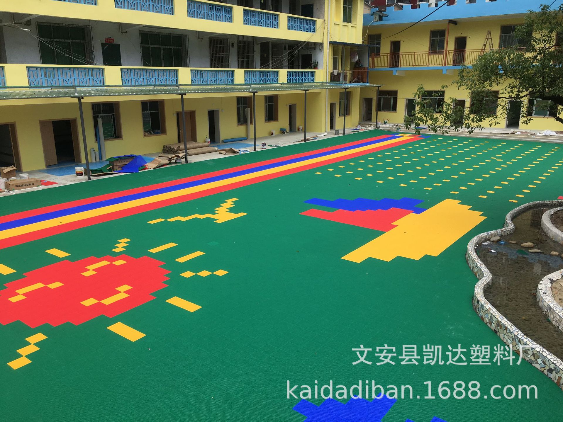悬浮地板户外篮球场室外幼儿园轮滑悬浮地垫悬浮式拼装运动地板详情27