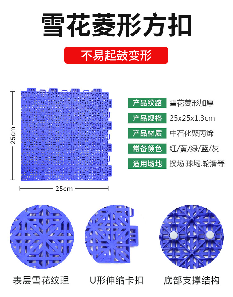 悬浮地板户外篮球场室外幼儿园轮滑悬浮地垫悬浮式拼装运动地板详情15