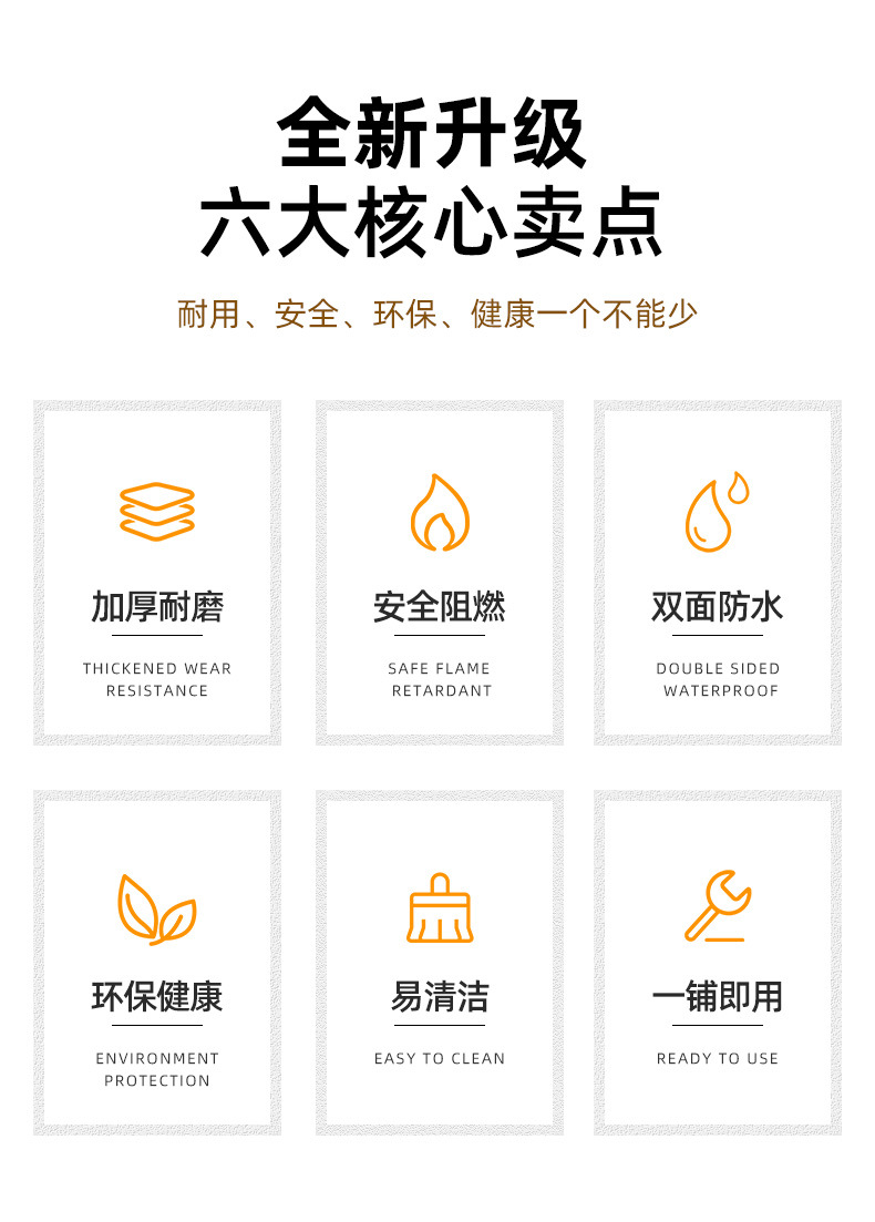 灰色PVC塑胶地板革商用加厚耐磨地毯防水泥地垫直接铺厂房地胶垫详情3