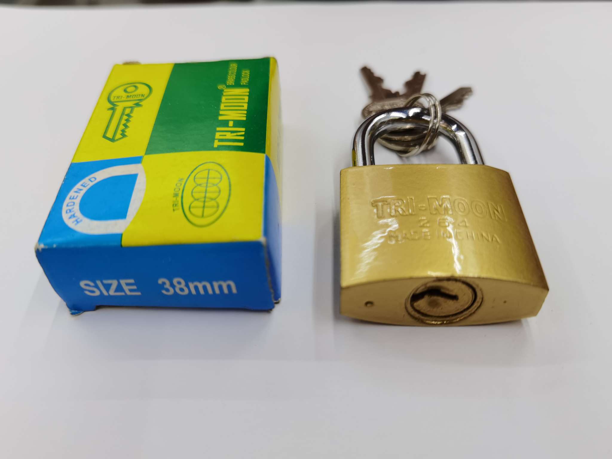 挂锁厂家批发三月牌 仿铜挂锁  32mm详情2