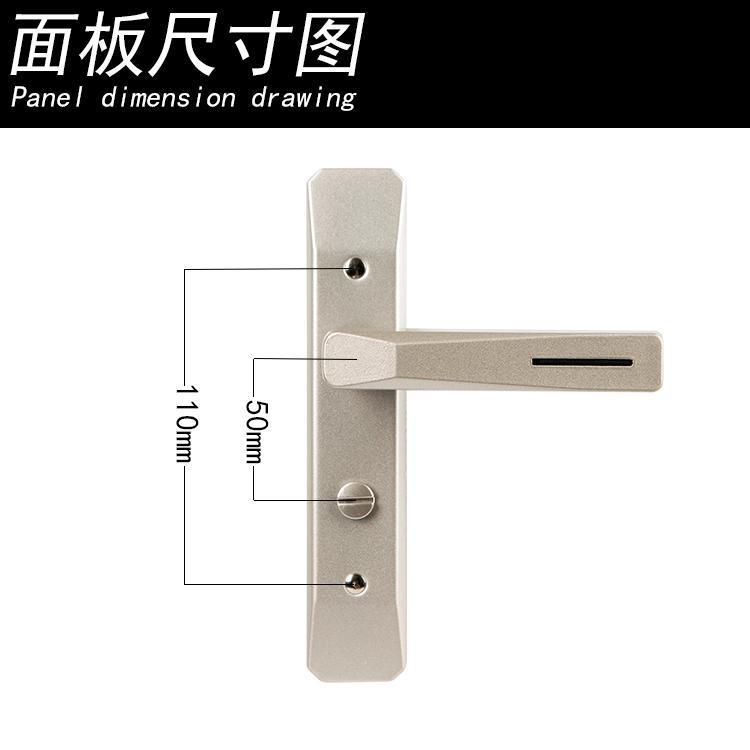 卫浴门锁铝合金门锁单舌执手锁厕所厨房玻璃门锁卫生间洗手间门锁详情4