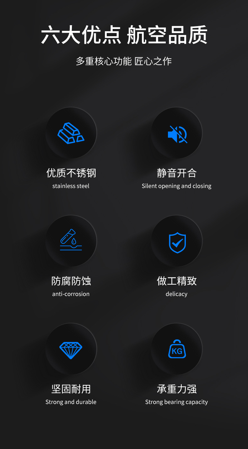 玻璃门合页亮光重型浴室夹90度淋浴玻璃门固定夹卫生间平开合页详情2