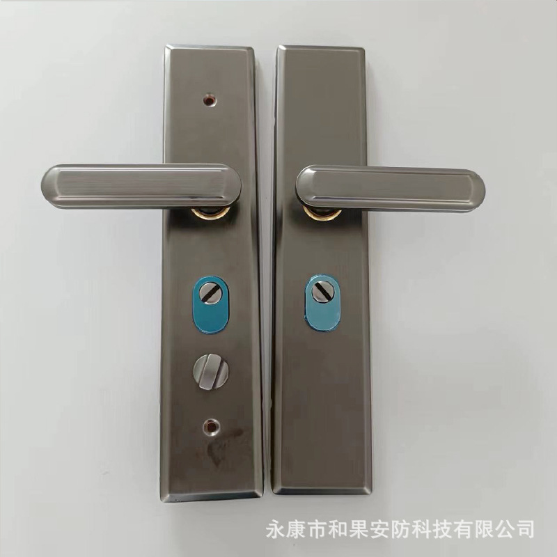 防盗门把手不锈钢防撬拉手家用门锁通用型入户门锁具老式大门把手详情6