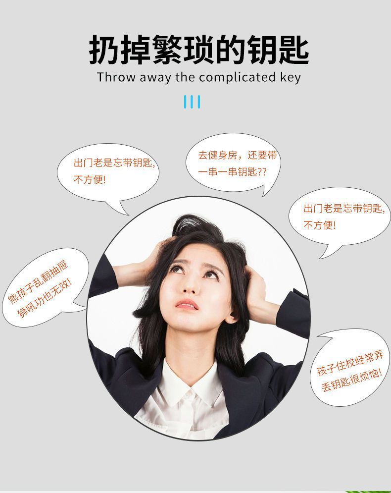 防水密码挂锁宿舍柜子密码锁箱包拉链车筐锁迷你钢丝绳密码锁户外详情2