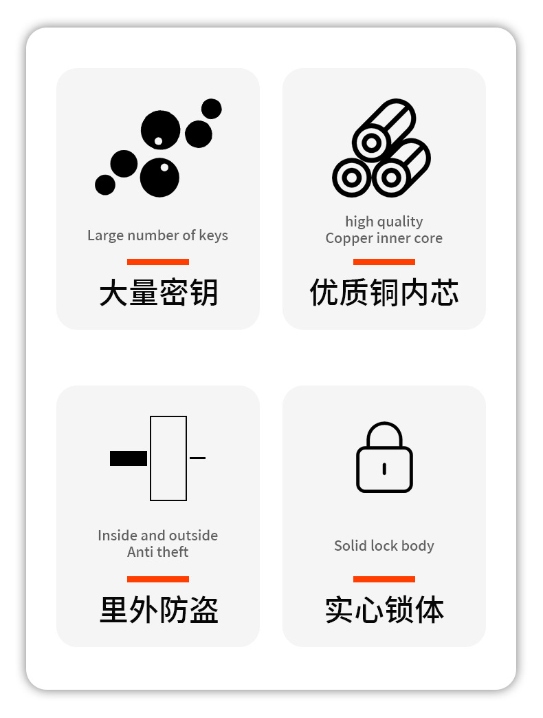 防火门锁芯消防门锁芯管井锁短锁心安全门通道锁芯逃生铜锁芯详情3