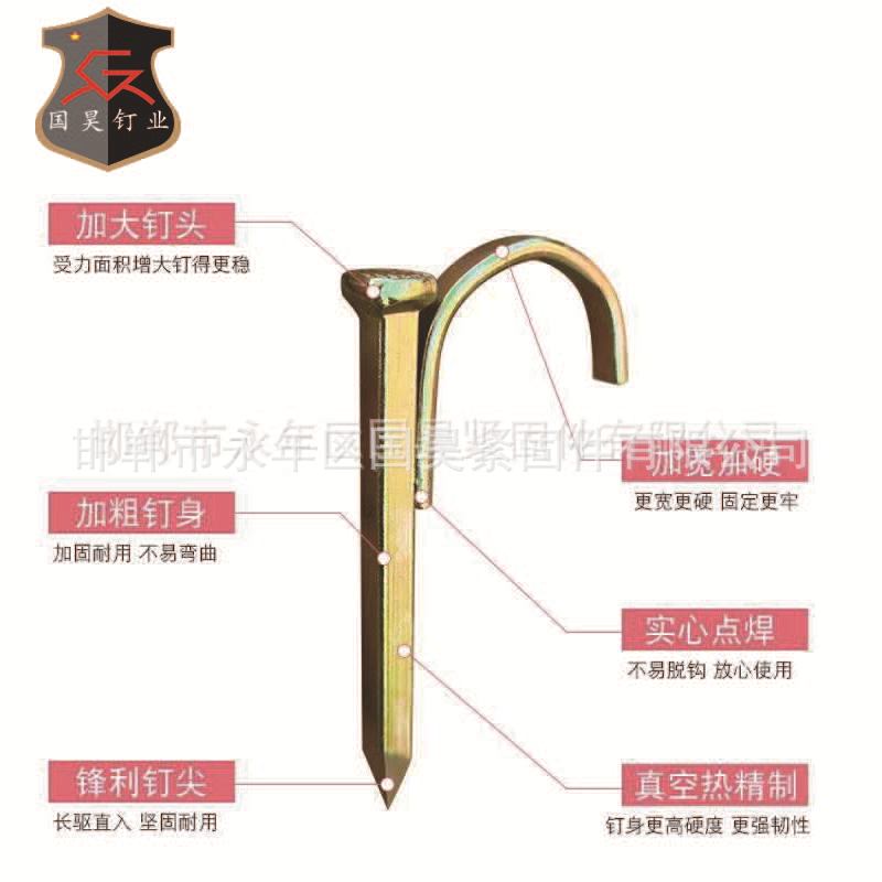 整箱水管钩钉免打孔固定管卡钉线管卡扣20勾钢钉4分6分25水泥码钉详情7