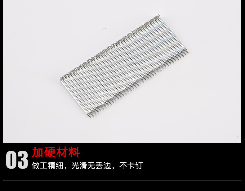 国标钢排钉胶排钉气动水泥钉ST151825323845505764线槽钉详情6