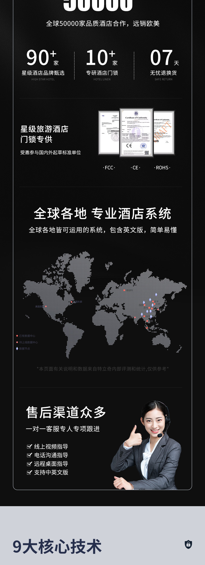 酒店宾馆刷卡锁感应锁电子锁民宿出租房插卡锁智能IC卡公寓密码锁详情3