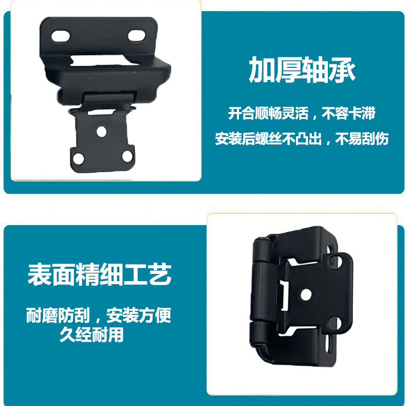 弹簧合页批发家具五金配件橱柜衣柜门铰美式合页自关铰链门窗合页详情4