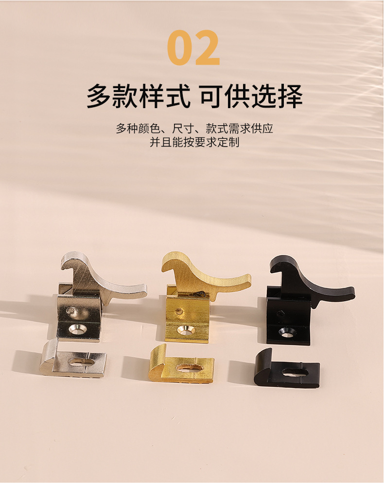中式窗扣黄铜小鸟搭扣仿古明装纯铜插销锁防盗复古窗户自动门扣锁详情3