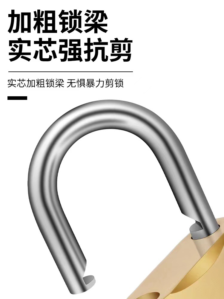仿铜挂锁铁挂锁锁头小锁学生宿舍家用通开通用锁具批发柜门详情8