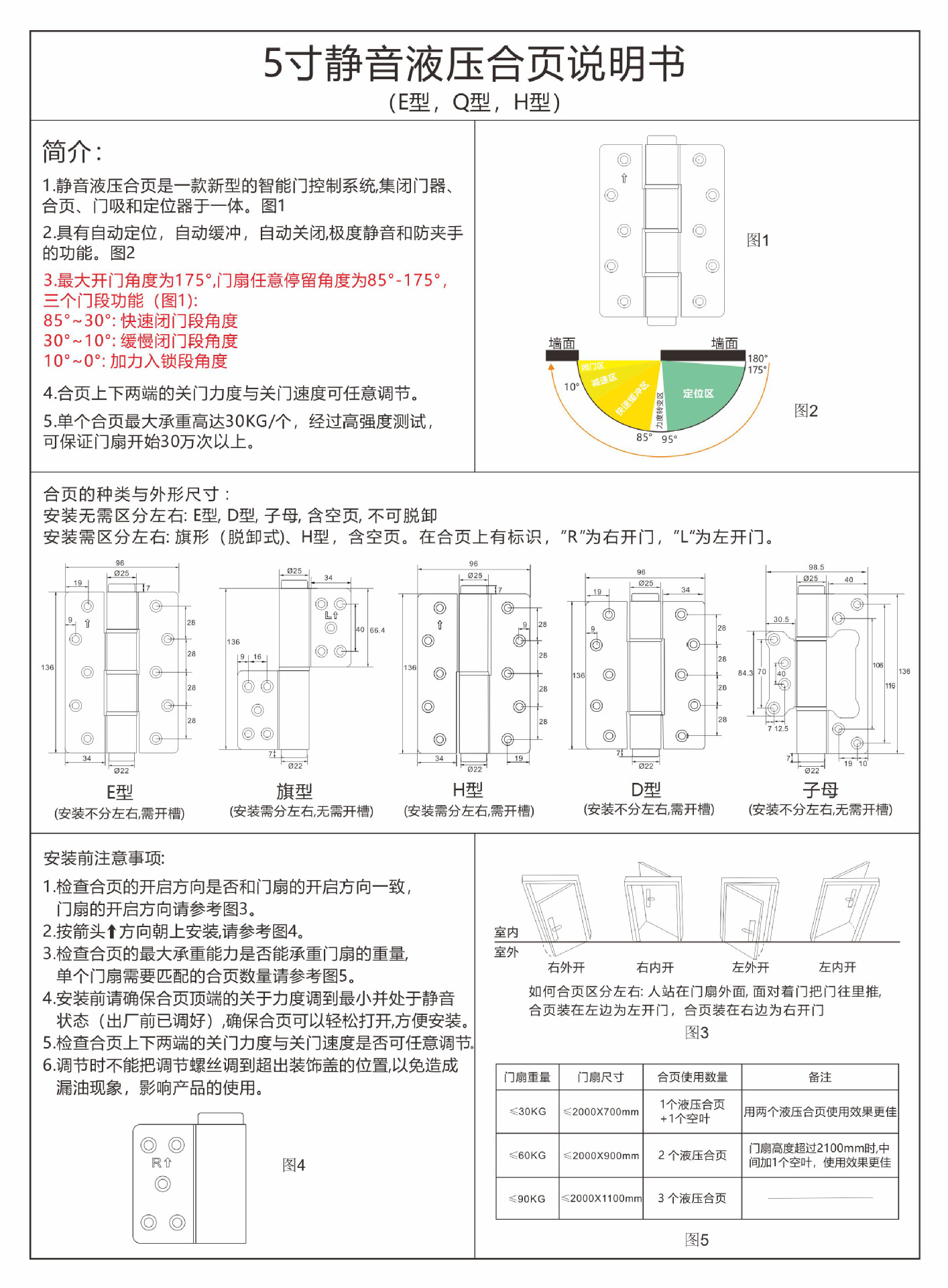 缓冲静音隐形门液压合页缓冲自动闭门左右合页多功能批发液压合页详情16